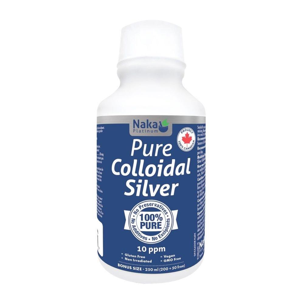 Naka Platinum Pure Colloidal Silver - 250ml (Bonus Size) - Nature's Source Inc