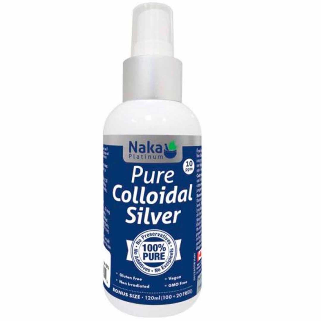 Naka Platinum Pure Colloidal Silver Spray - 120ml (Bonus Size) - Nature's Source Inc