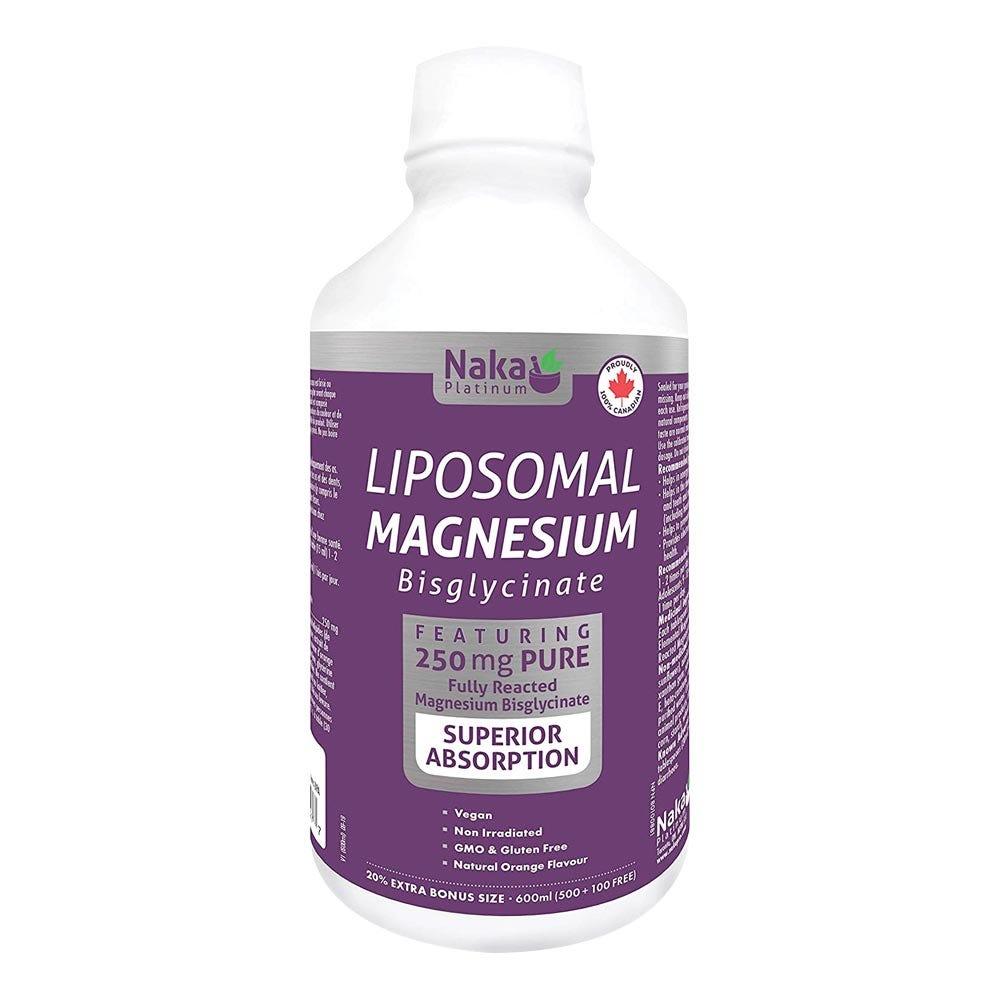 Naka Liposomal Magnesium Bisglycinate Orange 600ml - Nature's Source Inc