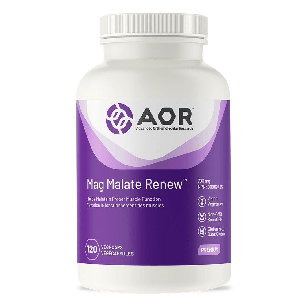 AOR Mag Malate Renew 120 Veg - Caps - Nature's Source Inc