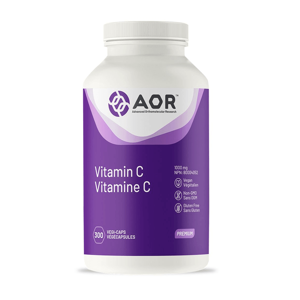 AOR Vitamin C, 1000mg, 300 Capsules - Ascorbic Acid, Cold and Flu Prevention, Bone Health, Clear Blood Vessels, Immunity Boost, Gum & Teeth Health - Nature's Source Inc