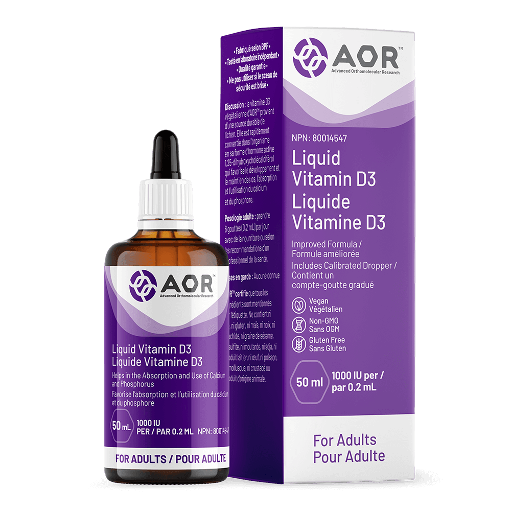 AOR Vitamin D3 Liquid (Adult) 50 ml - Nature's Source Inc