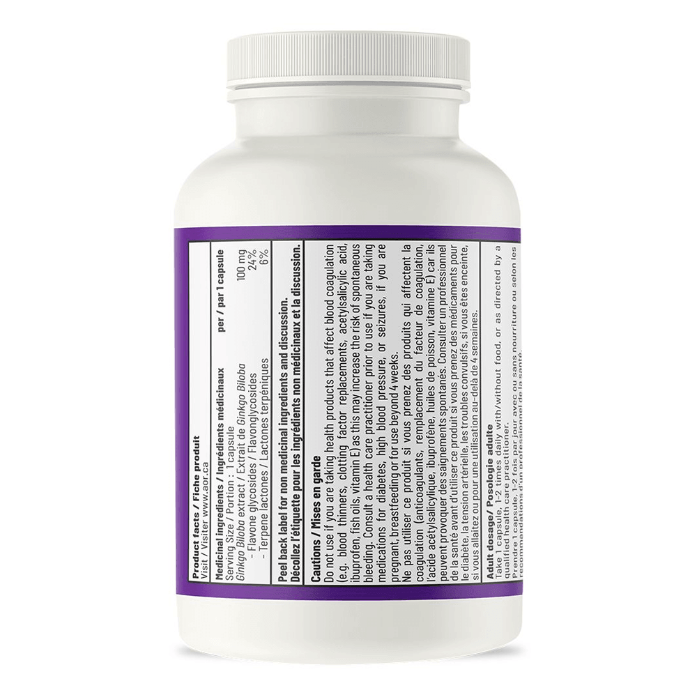 AOR Ginkgo Biloba 90 Veg - Caps - Nature's Source Inc