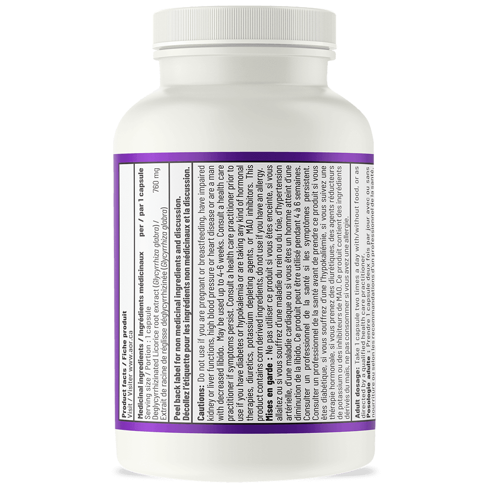 AOR DGL 760mg 60 Veg - Caps - Nature's Source Inc