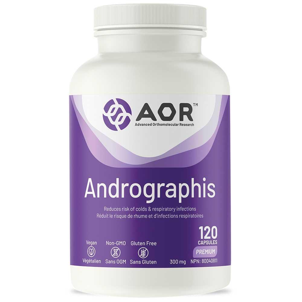 AOR Andrographis 300mg, 120 Capsules - Supports Healthy Immune System, Reduces Risks of Cold & Respiratory Infections - Nature's Source Inc