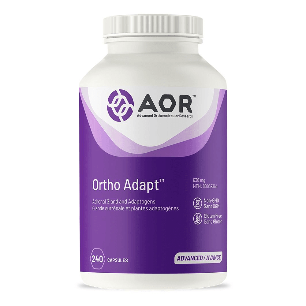 AOR Ortho Adapt 240 Vegan Capsules - Adrenal Support for Stress Management, Activates Whole - body Defenses, Prevents Body From Overreacting Stressor - Nature's Source Inc