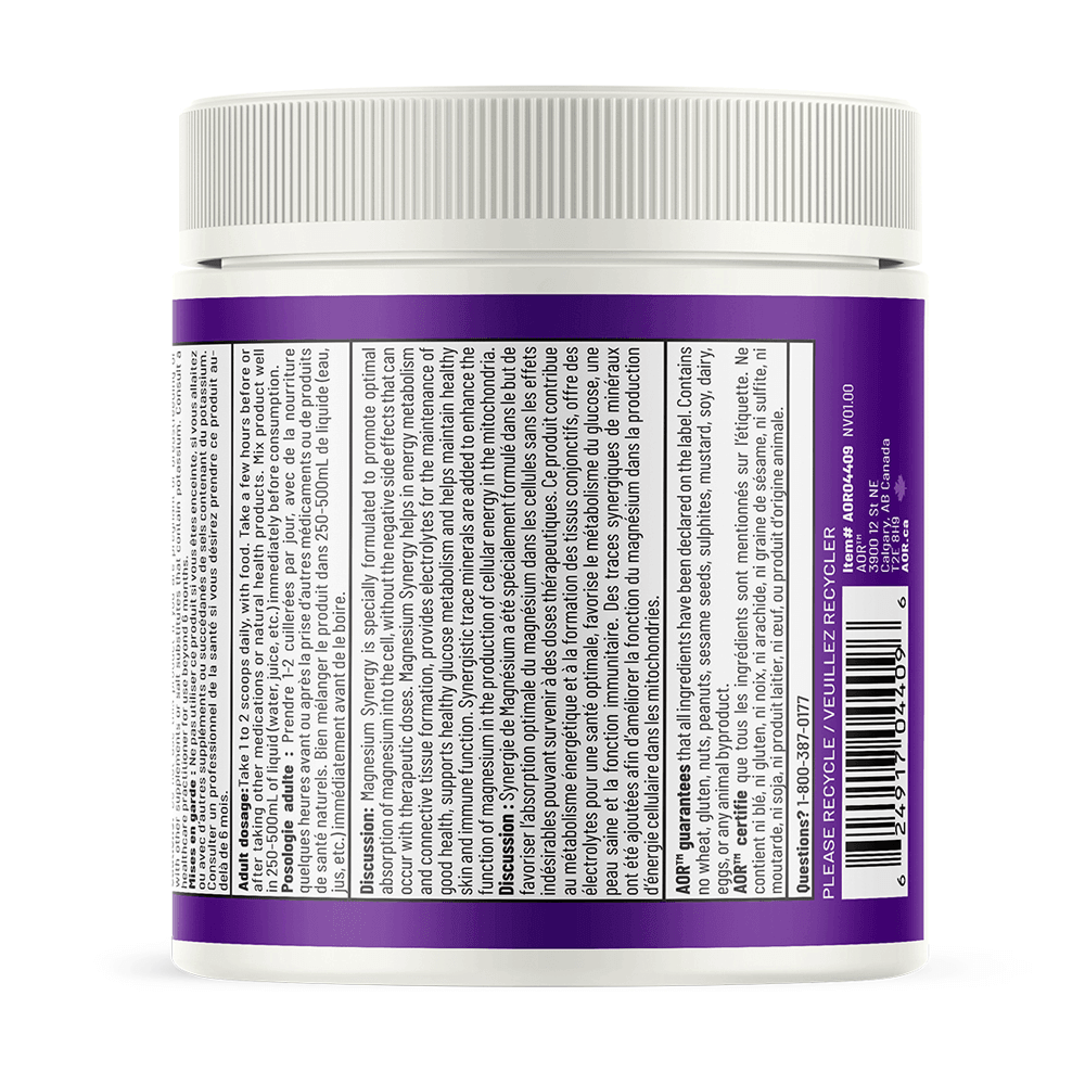 AOR Magnesium Synergy 250g - Nature's Source Inc