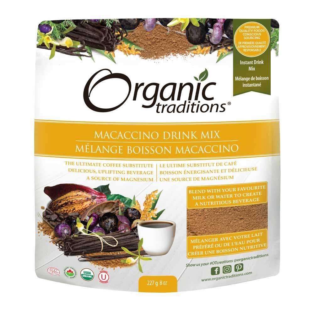Organic Traditions Macaccino Drink Mix - 227g - Nature's Source Inc