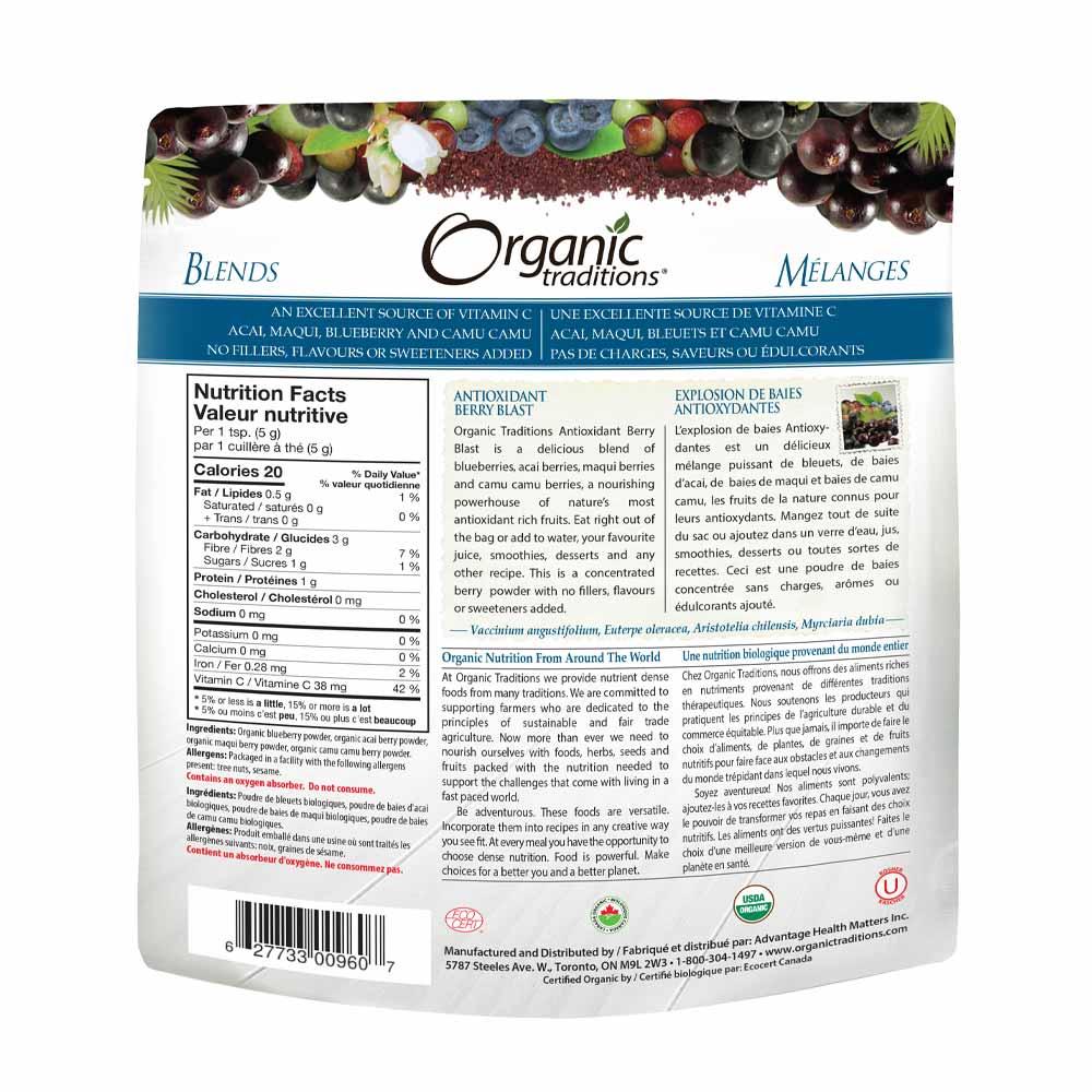 Organic Traditions Berry Blast Antioxidant - 100g - Nature's Source Inc