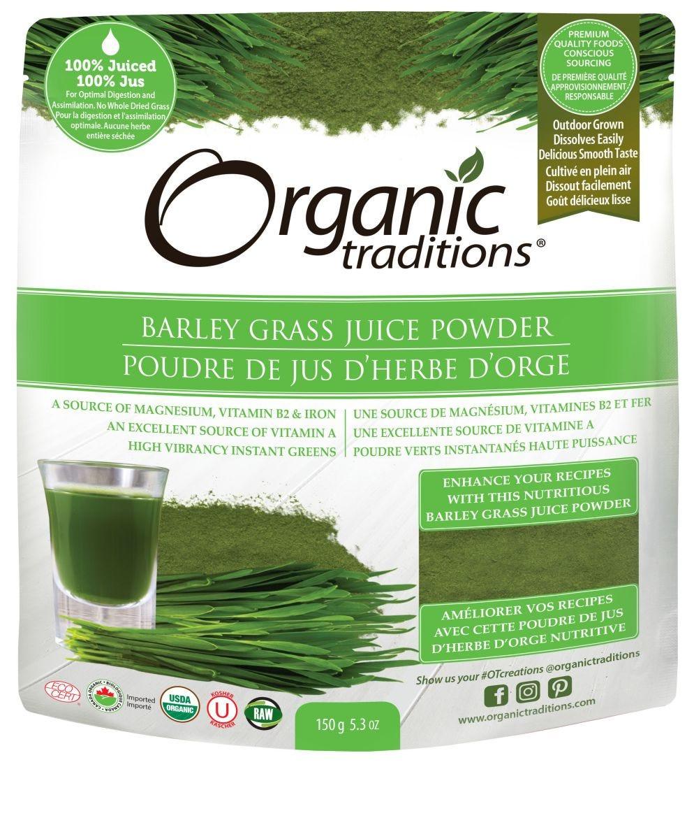 Organic Traditions Barley Grass Juice Powder - 150g - Nature's Source Inc
