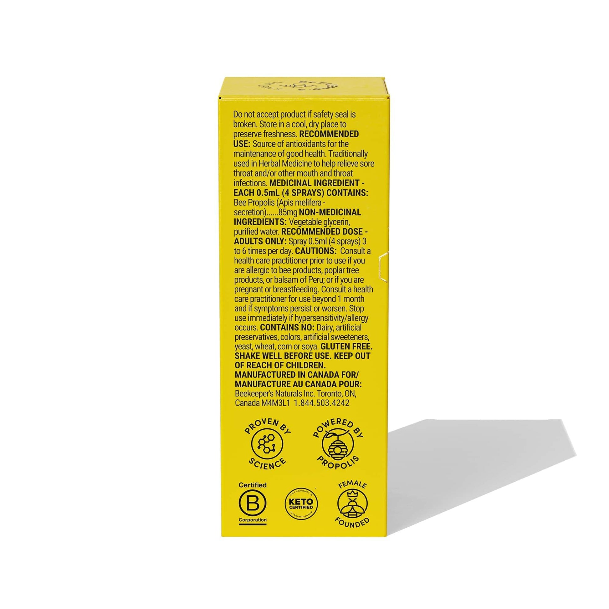 Beekeeper's Naturals Propolis Throat Relief Spray 30ml - Nature's Source Inc
