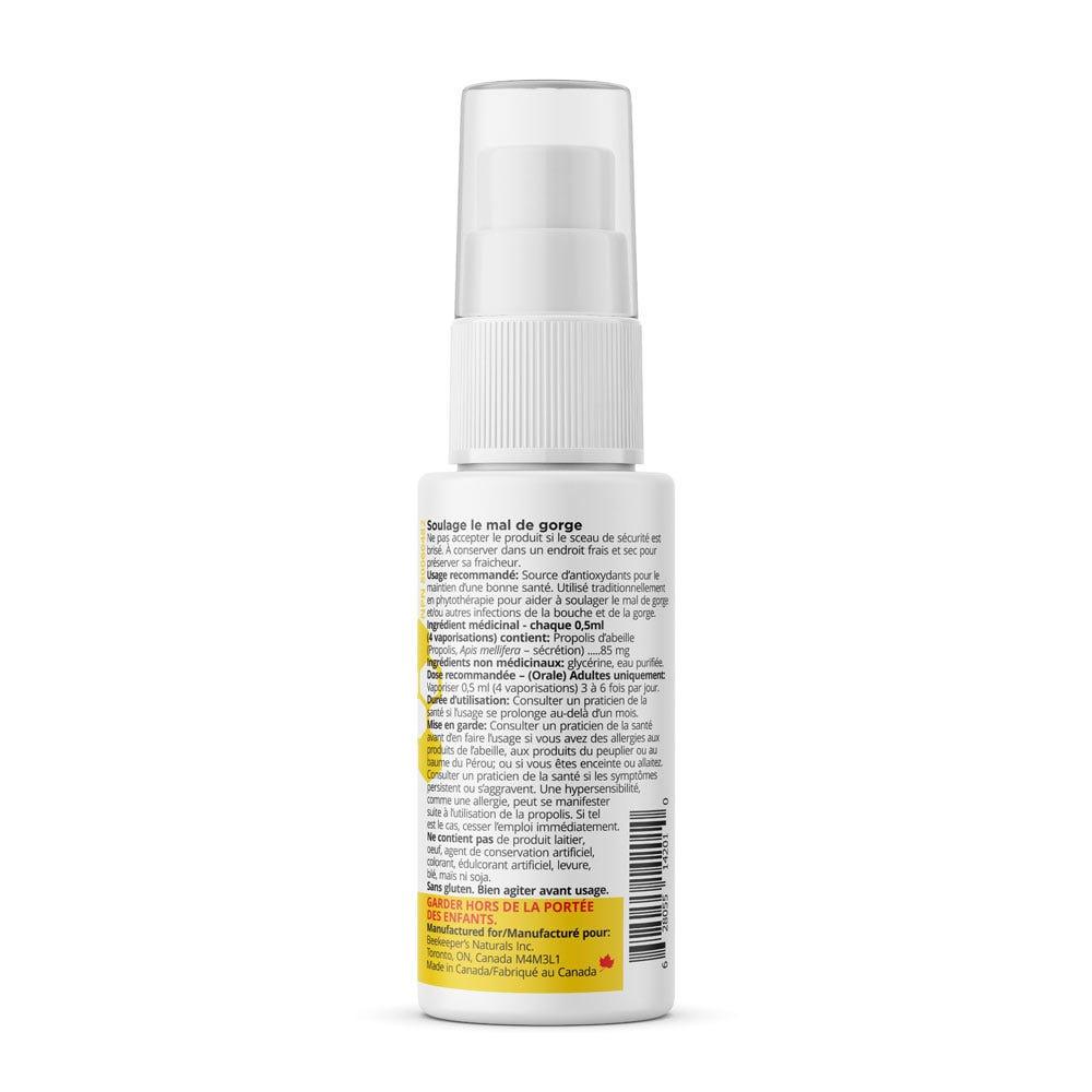 Beekeeper's Naturals Propolis Throat Relief Spray 30ml - Nature's Source Inc