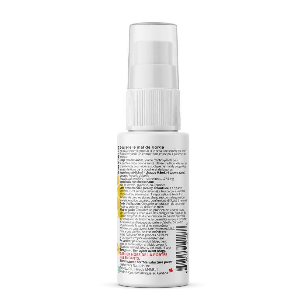 BeeKeepers Naturals - Bee Propolis Throat Spray for Kids - 30ml - Nature's Source Inc