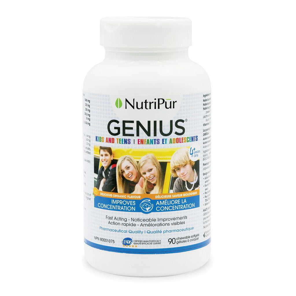 Nutripure Genius Kids and Teens 90 chews - Nature's Source Inc