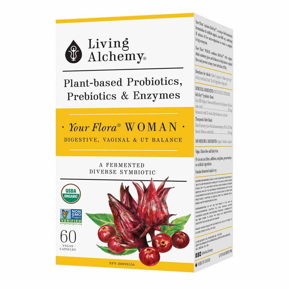 Living Alchemy Your Flora Women 60 Vegan Capsules - Support Immune System And Maintain Good Digestive Health, Maintains Healthy Vaginal Balance, Prevent Acute And Recurring Urinary Tract Infections - Nature's Source Inc