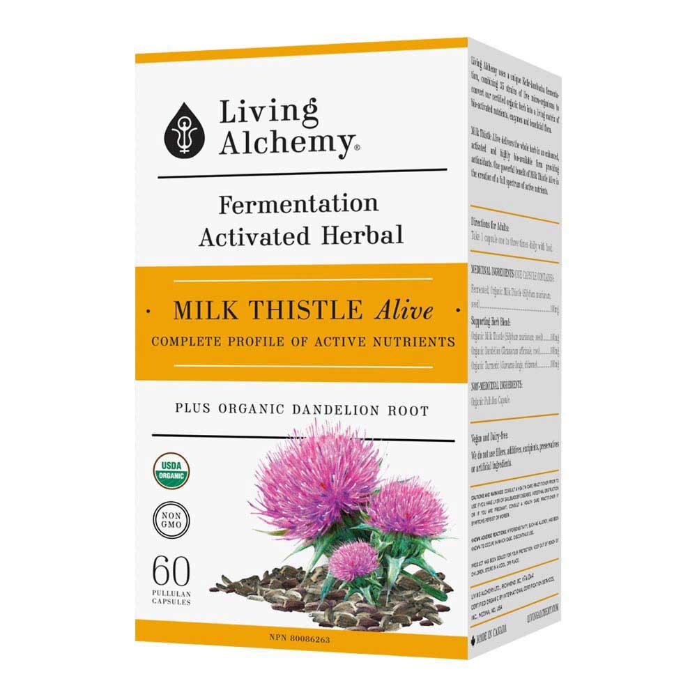 Living Alchemy Milk Thistle Alive 60 Veg Capsules - Nature's Source Inc