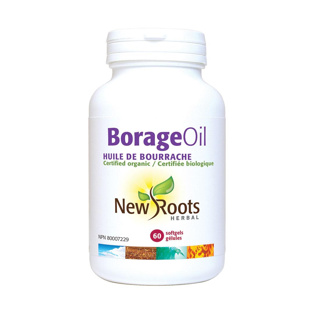 New Roots Borage Oil Certified Organic 60Sg - Nature's Source Inc