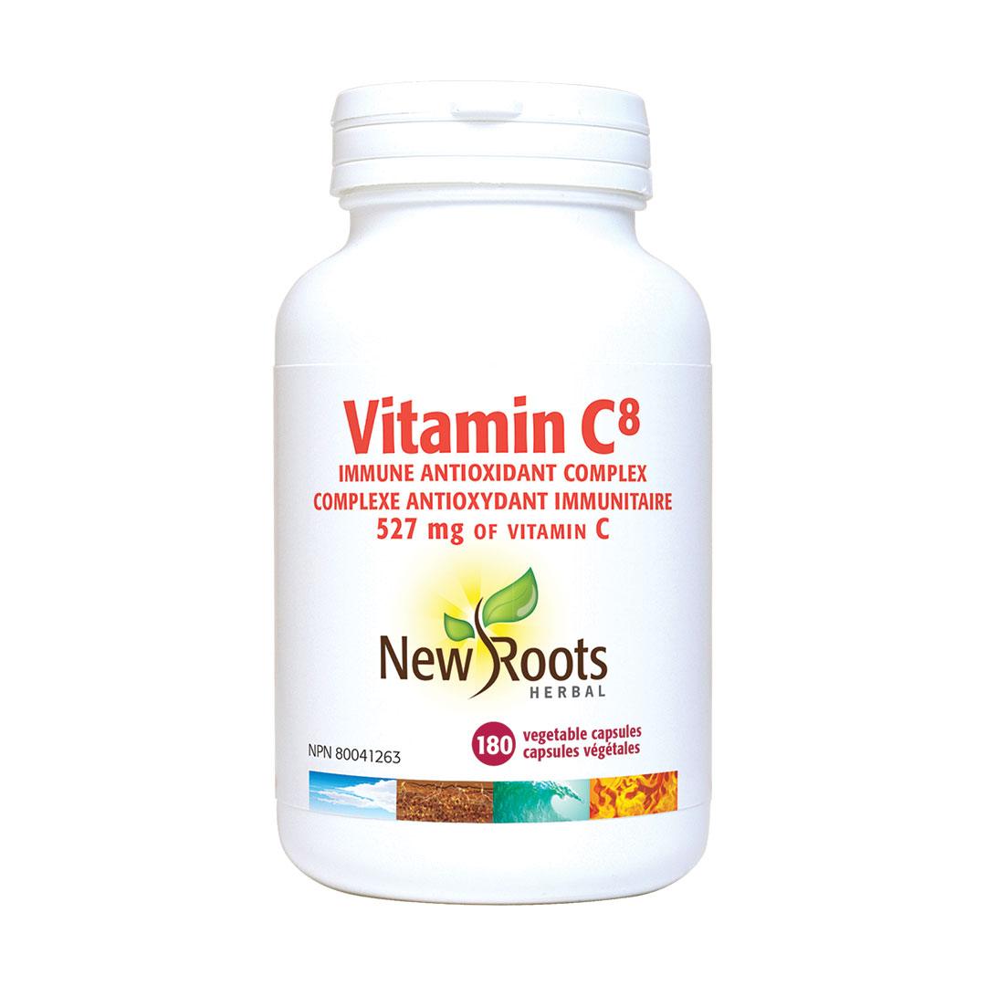 New Roots Vitamin C8, 527mg 180 Vegan Capsules - Nature's Source Inc