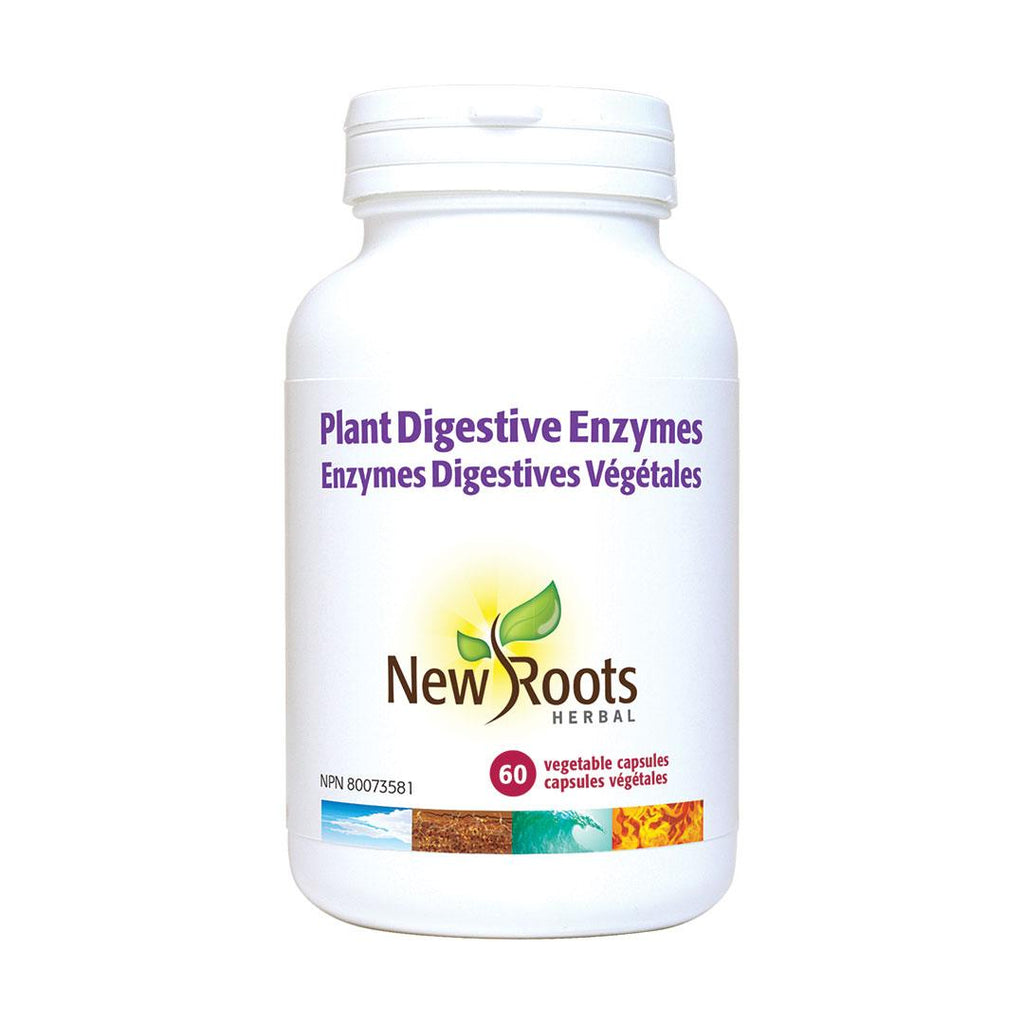 New Roots Herbal Plant Digestive - Enzymes 375mg - 60 Veg Capsules - Nature's Source Inc