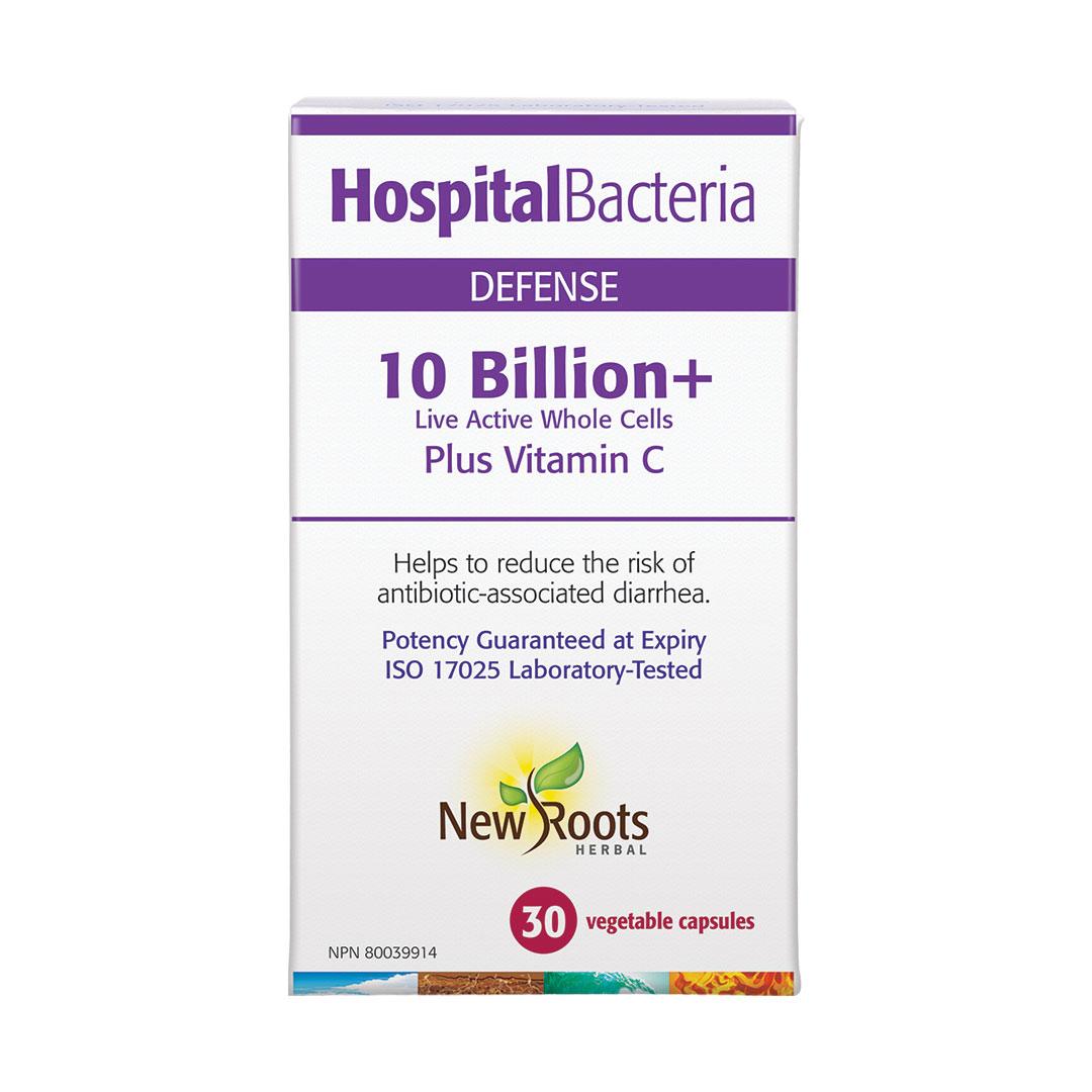 New Roots Hospital Bacteria Defense 10 Billion+ 30 Vegan Capsules - Nature's Source Inc