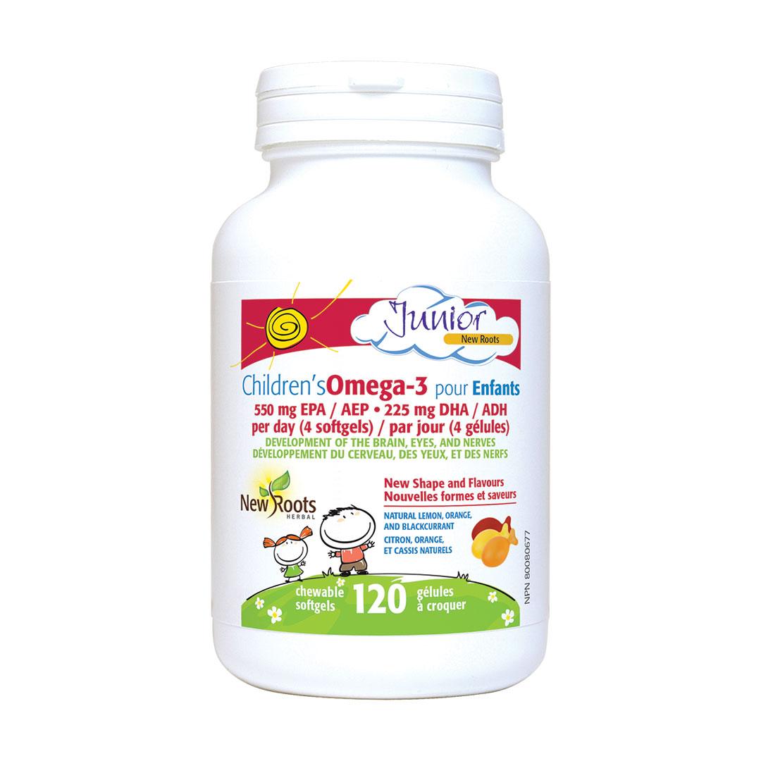 New Roots Child Omega3 Lemon 120SG - Nature's Source Inc