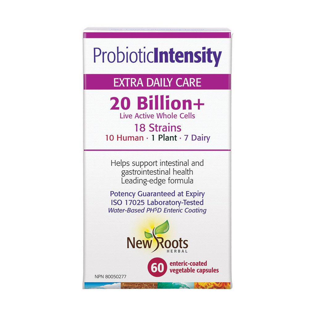 New Roots Herbal 20 Billion+ Probiotic Intensity - 60 Veg Capsules - Nature's Source Inc