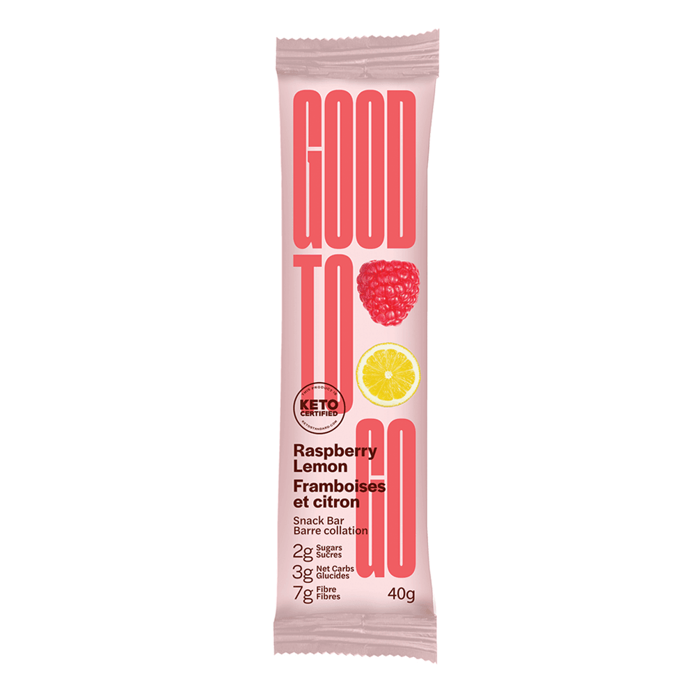 Good to Go Keto Bars Raspberry Lemon 40g - Nature's Source Inc