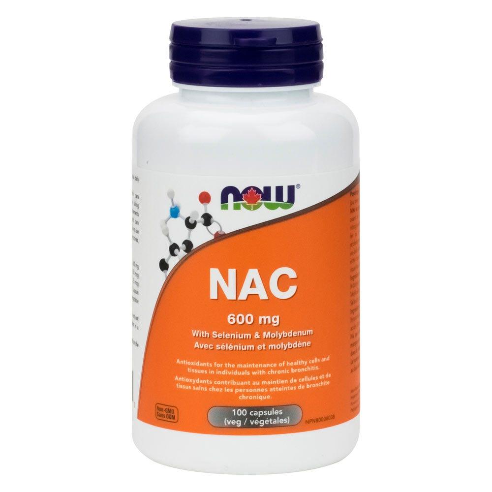 Now Nac - Acetyl Cysteine, 600mg 100 Veg Caps - Nature's Source Inc