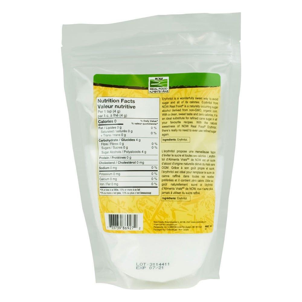 Now Organic Erythritol (Natural Sweetener) 454g - Nature's Source Inc