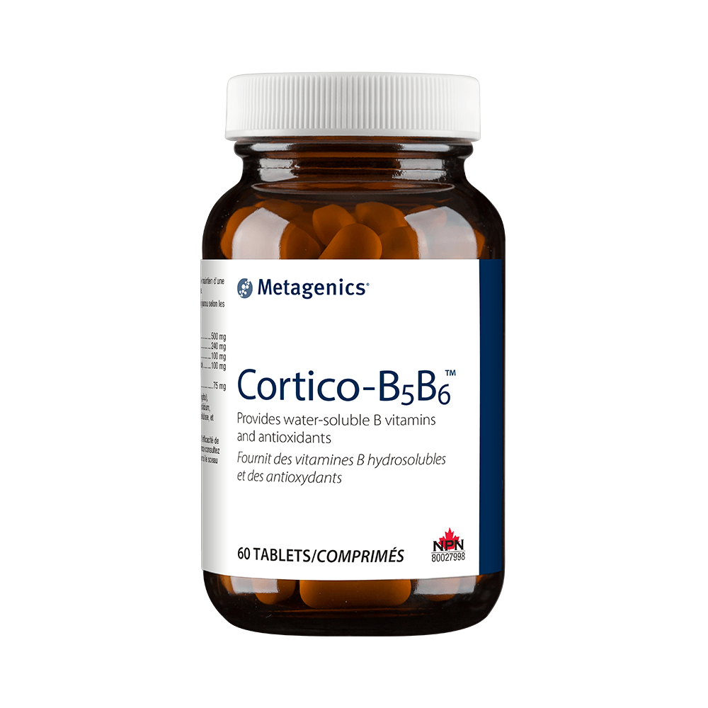 Metagenics Cortico B5B6, 60 Tablets - Energy Support Antioxidants, Pantothenic Acid Provides Regulated Adrenal Hormone Production Helps Control Stress Levels - Nature's Source Inc
