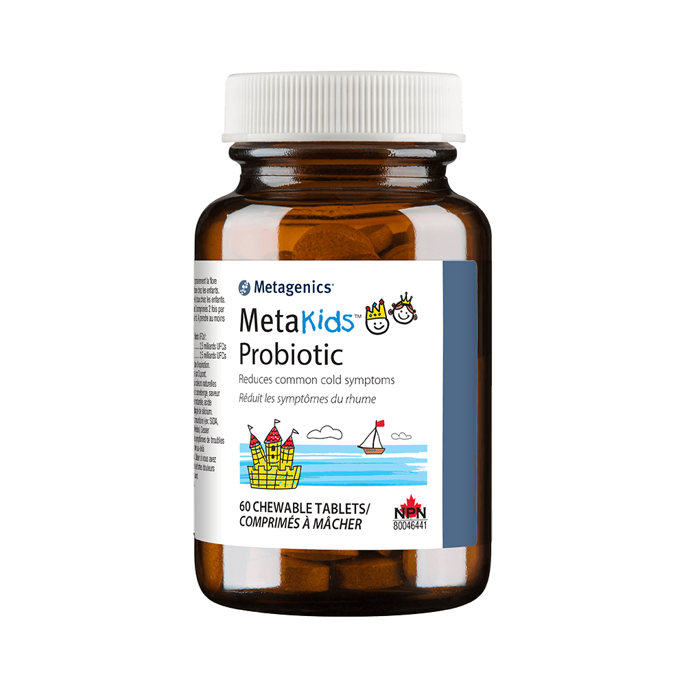 Metagenics Metakids Probiotic 60 Chewable Tablets - Reduces Common Cold Symptoms, Daily Support of Digestive and Immune Health, Meets the Nutritional Needs of Growing, Active Children - Nature's Source Inc