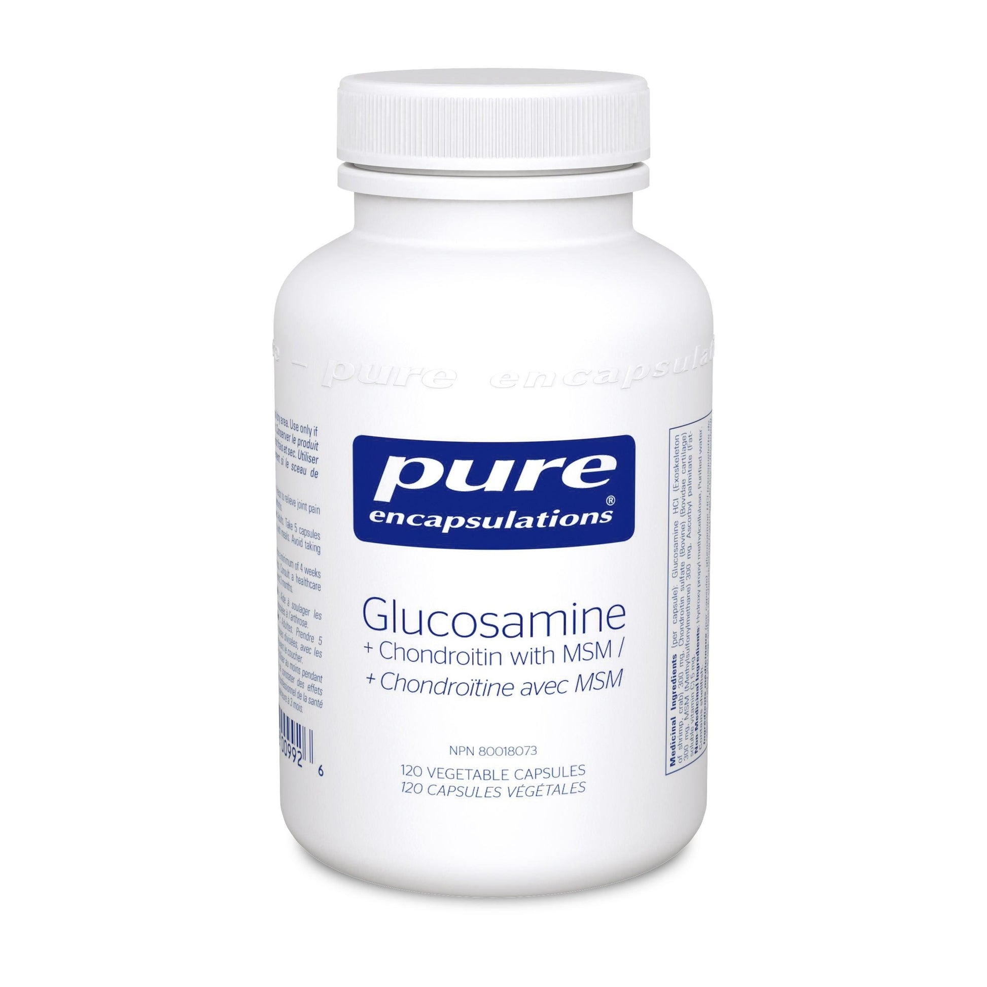 Pure Encapsulations Glucosamine + Chondroitin with MSM - 120 Capsules - Nature's Source Inc