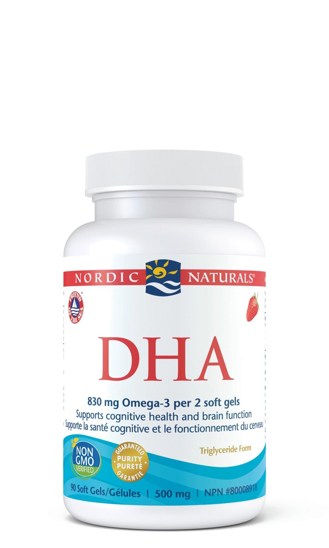 Nordic Naturals DHA Strawberry 90 Softgels - Nature's Source Inc