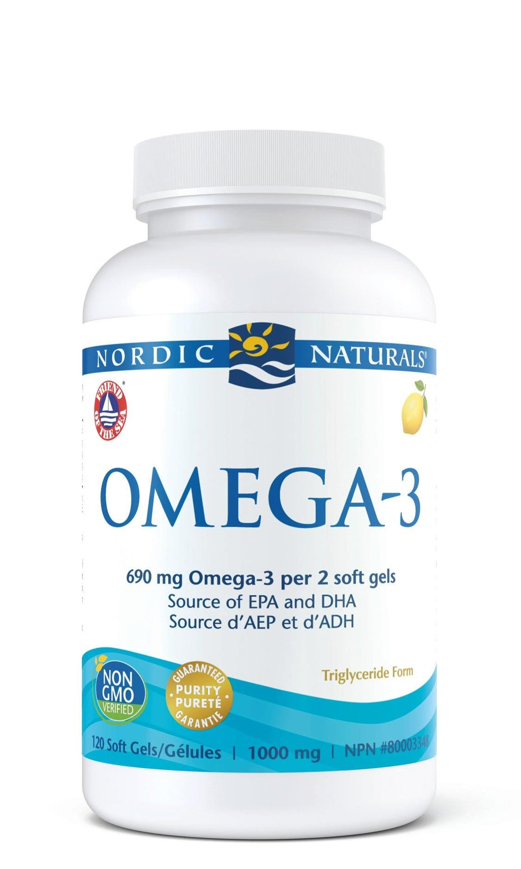 Nordic Naturals Lemon Omega - 3 - 120 Softgels - Nature's Source Inc