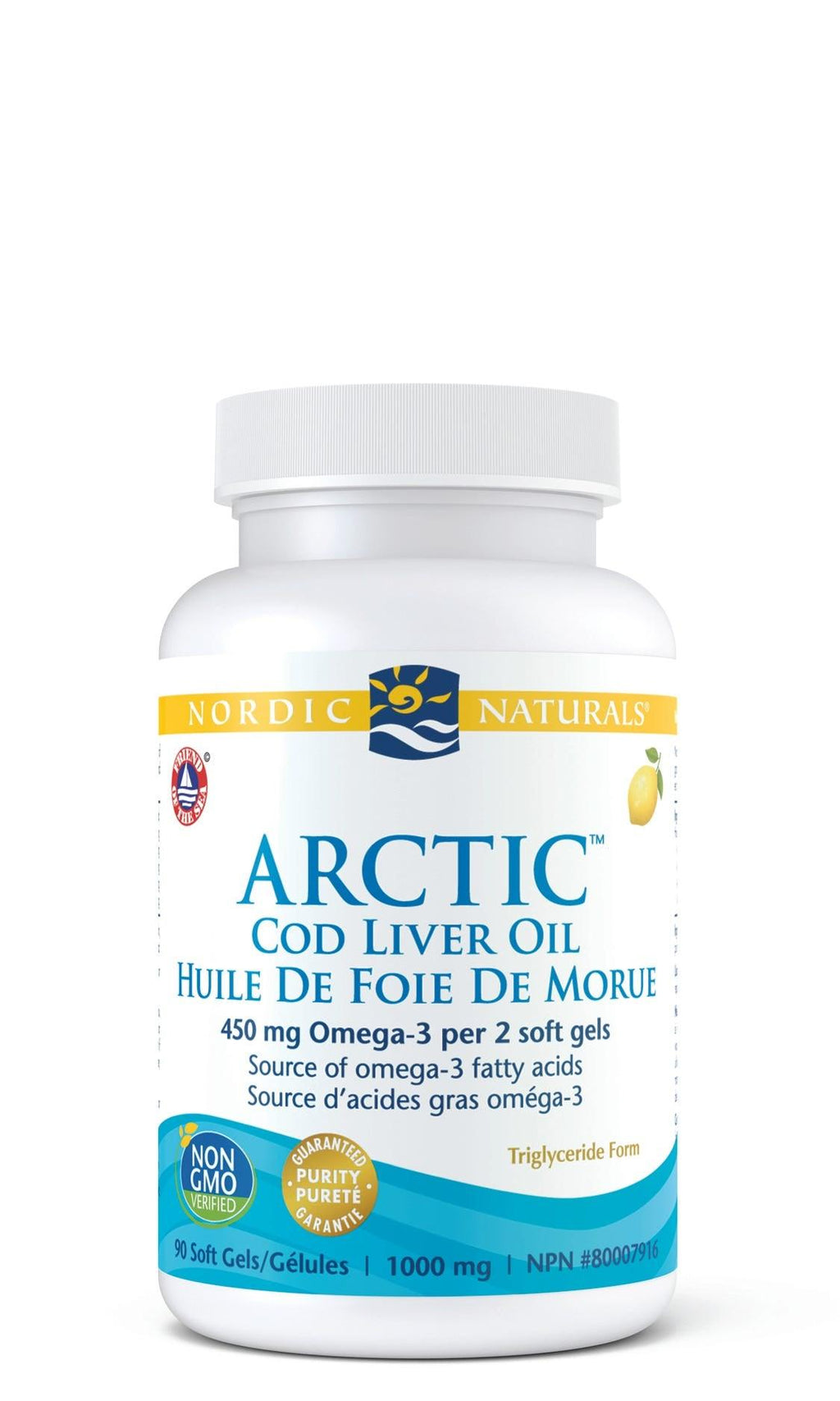 Nordic Naturals Cod Liver Oil Lemon 90 Softgel - Nature's Source Inc