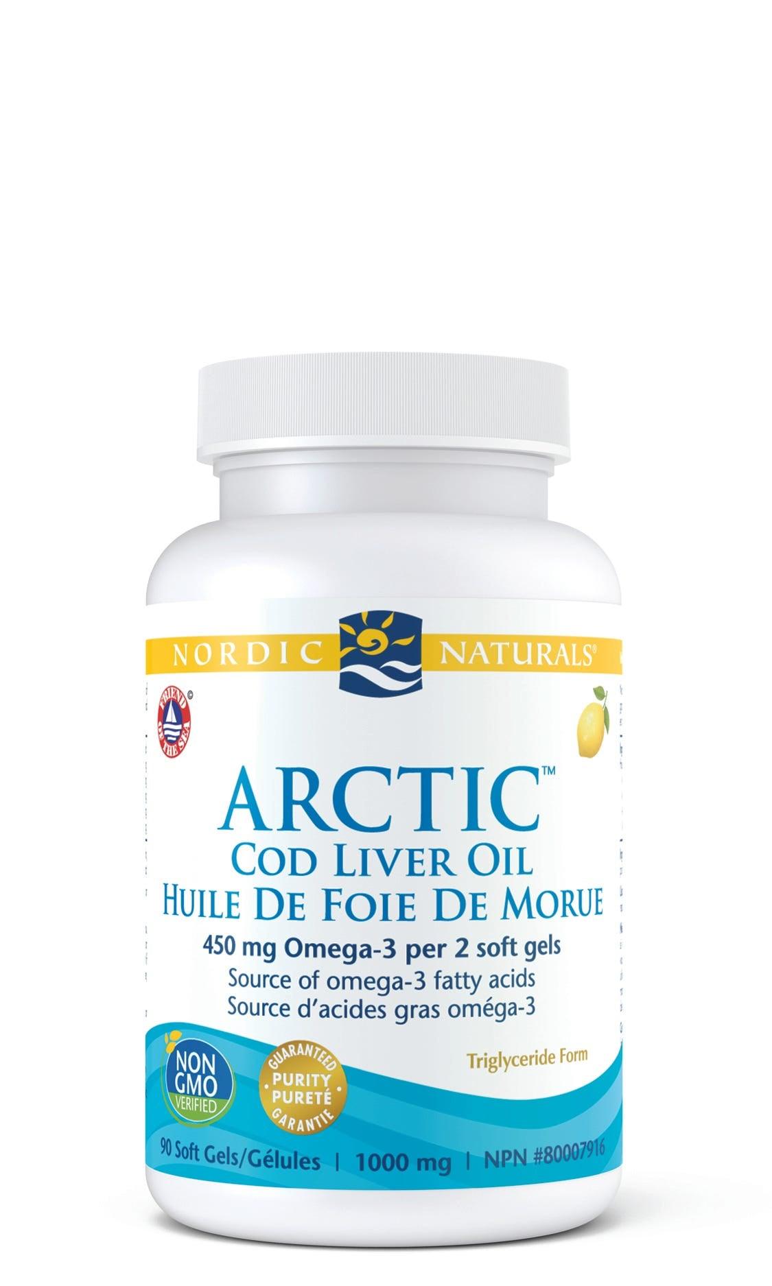 Nordic Naturals Cod Liver Oil Lemon 90 Softgel - Nature's Source Inc