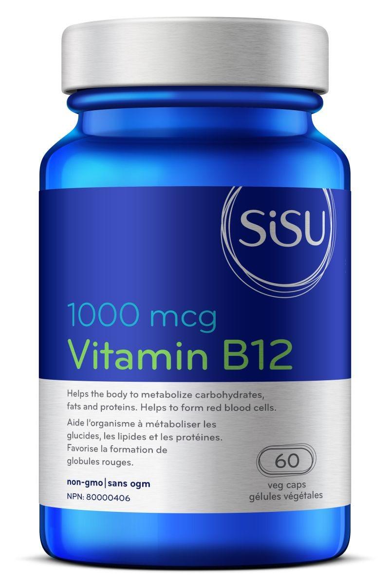 SISU B12 1000 mcg - cyanocobalamin 60 vcap - Nature's Source Inc