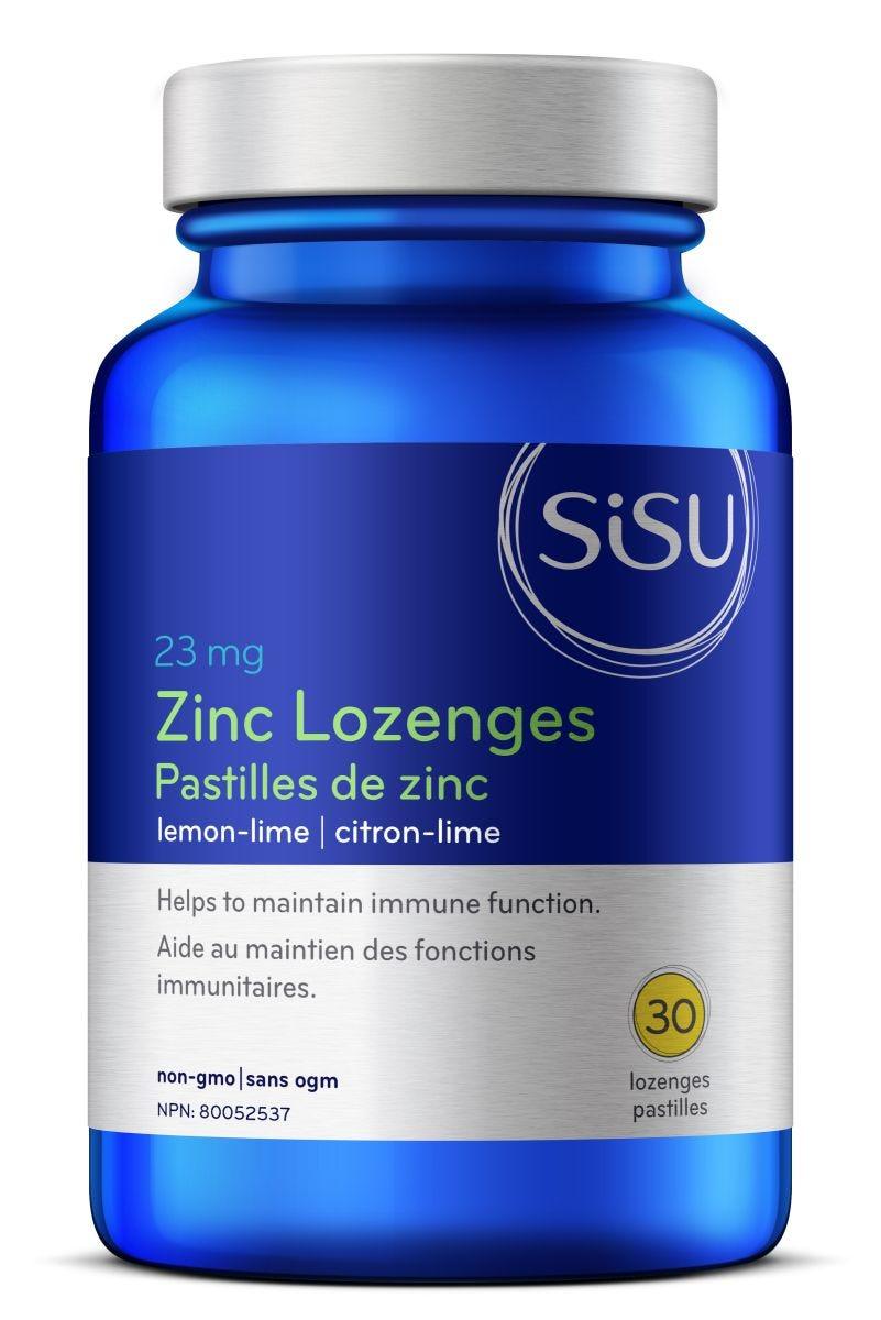 Sisu Zinc Lozenges Lemon - Lime - 30 Tablets - Nature's Source Inc