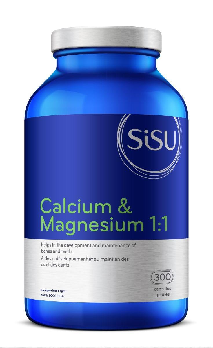 Sisu Calcium Magnesium 1:1 (Bone Support) - 300 Capsules - Nature's Source Inc