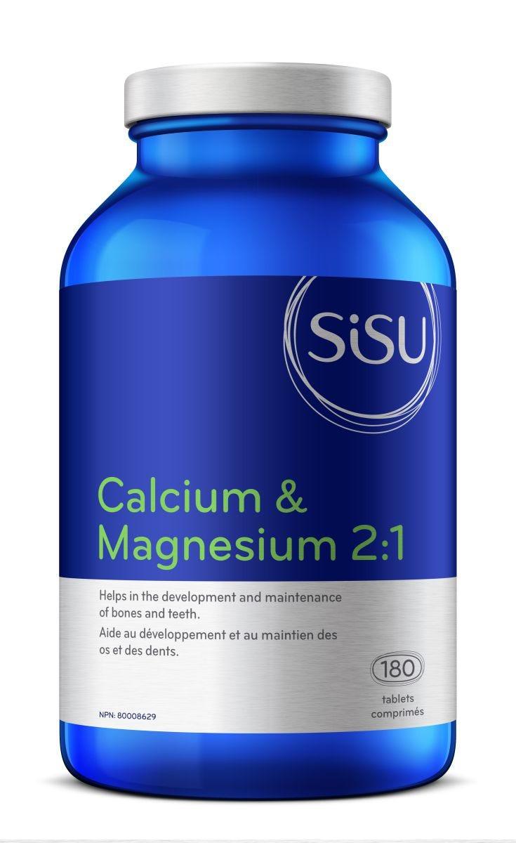 Sisu Calcium & Magnesium 2:1 with Vitamin D2 - 180 Tablets - Nature's Source Inc
