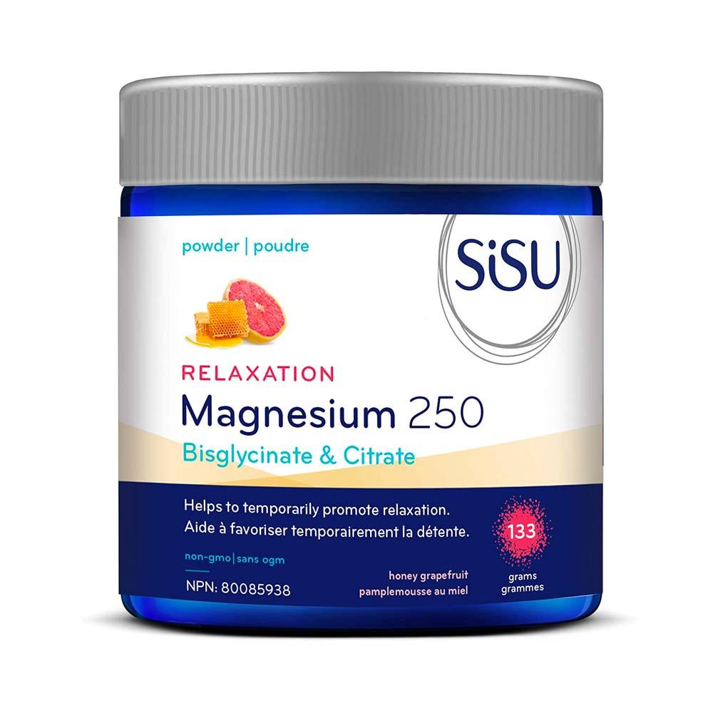 Sisu Magnesium 250 Relaxation Honey Grapefruit 133g - Nature's Source Inc