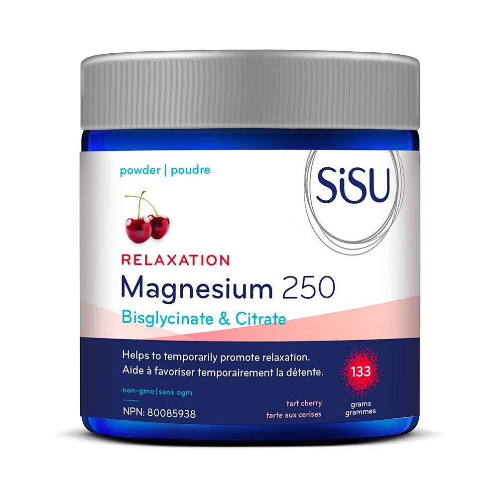 Sisu Magnesium 250 Relaxation Tart Cherry 133g - Nature's Source Inc