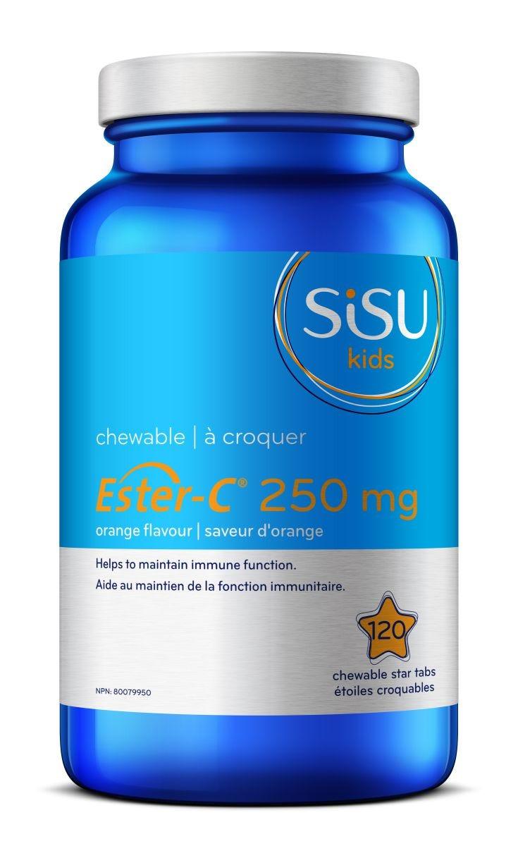 Sisu Orange Kids Ester - C 250mg 120 Chewable Tablets - Nature's Source Inc