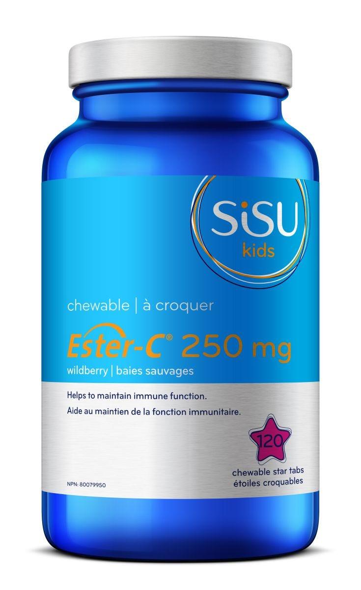 Sisu Wildberry Kids Ester - C 250mg 120 Chewable Tablets - Nature's Source Inc