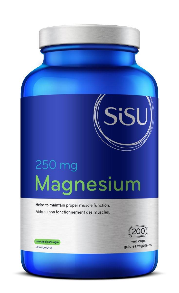 Sisu Magnesium 250mg 200 Veg Capsules - Nature's Source Inc