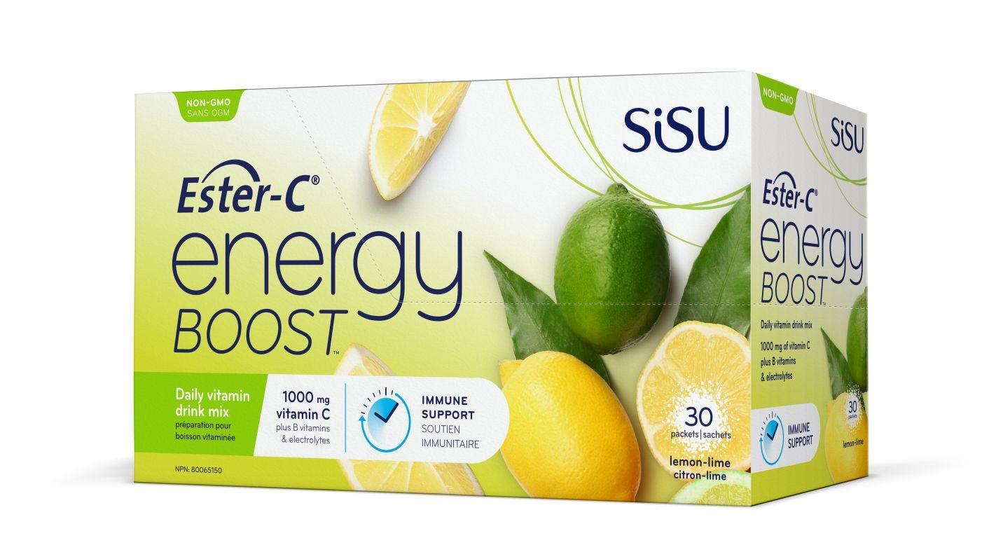 Sisu Ester - C Energy Boost Lemon Lime 30 Packets - Nature's Source Inc