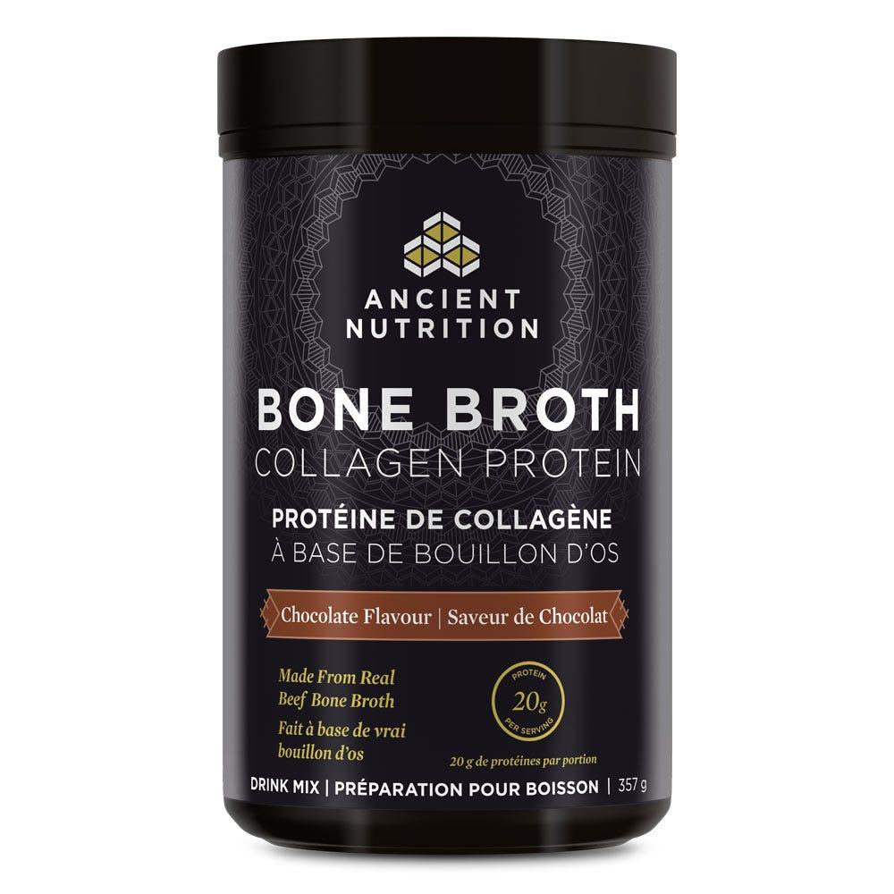 Ancient Nutrition Bone Broth Collagen Protein Chocolate 357 g - Nature's Source Inc