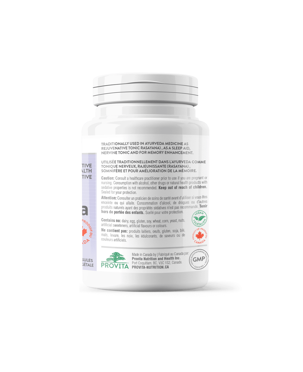 Provita Ashwagandha 60 capsules - Nature's Source Inc