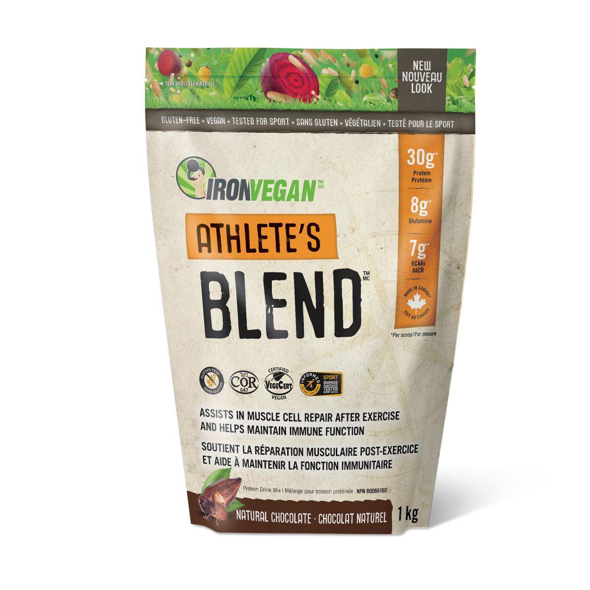 Iron Vegan Athlete's Blend Chocolate 1 kg - Nature's Source Inc