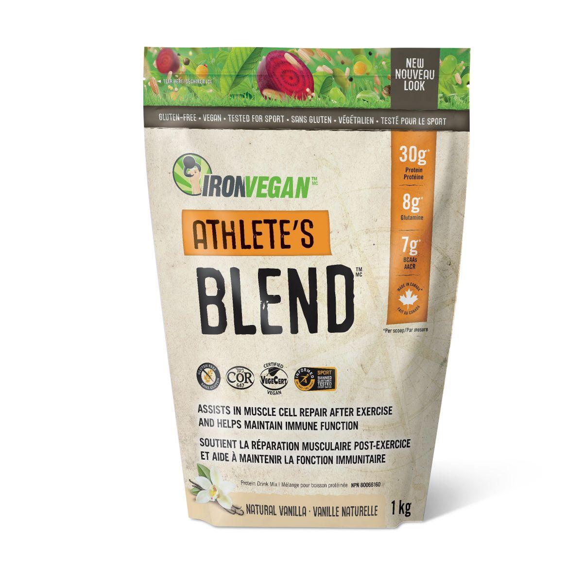 Iron Vegan Athlete's Blend Vanilla 1 kg - Nature's Source Inc